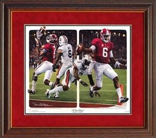 ALABAMA FOOTBALL DANIEL MOORE GAME CHANGERS SIMS COOPER FRAMED MINI PRINT