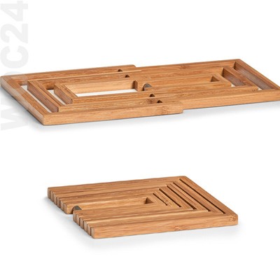 Topfuntersetzer Untersetzer Holz Bambus 2er Set für Töpfe und Pfannen 2 Stück