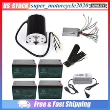 1800W 48V Electric Brushless Motor Controller Battery Kit For Go Kart Scooter