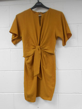 SELECT MUSTARD TIE FRONT DRESS  - SIZE 8 - VERY GOOD CONDITION