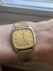 SEIKO Chariot 7820-5020 Vintage Gold Men 33mm QZ Watch - New Battery!