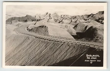 Postcard RPPC Landscape View of the Badlands, S.D.