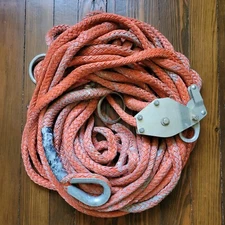 Horizontal Lifeline - 80 ft -  Hollow Braid Rope - Thimbled End