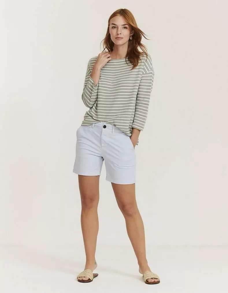 FAT FACE DORSET STYLE CLAY BLUE COTTON STRETCH VINTAGE WASH CHINO