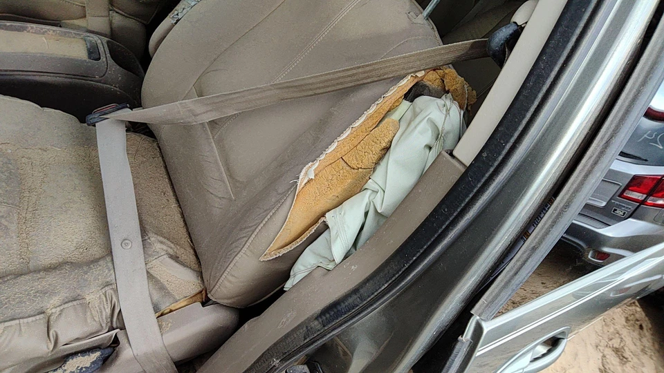 Ford Windstar 2000 conductor cinturón de seguridad delantero izquierdo retractor OEM hombro bronceado Foto 2 de 4