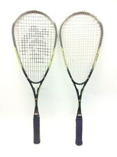 Two Vintage Black Knight Shox 80 Brain Weave Reflex Fibre RF-89 Squash Rackets
