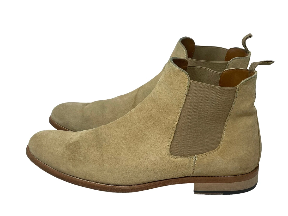 TAFT The Beige/Tan Suede Chelsea Boots Shoes Mens Size 46 / US 13 | eBay