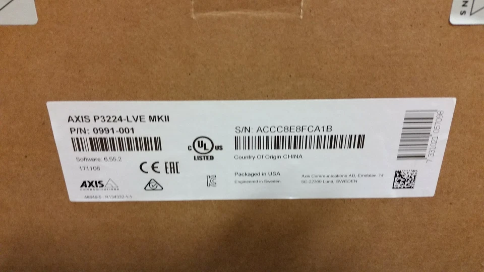 AXIS P3224-LVE Mk II - HDTV 720p Network Camera - NEW IN BOX Sealed OUTDOOR LVE - Image 3 of 4