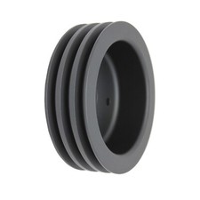 Bbc Big Block Chevy Black Aluminum Short Pump 3 Groove Crank Pulley Swp 396-454