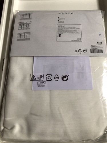 Ikea Hilja Light Filtering/Dimming White Curtains Pair LONG 145x300cm Drop NEW - Picture 2 of 15