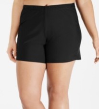 Island Escape Plus Size Swim Shorts, Black, 22W, MSRP 45 SL1