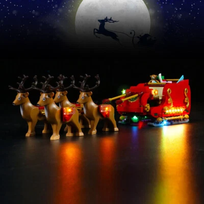 LocoLee LED Light Kit for Lego 40499 Santa's Sleigh DIY Decoration Lighting Set