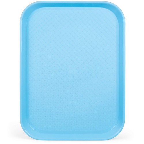 Fast Food Cafeteria Tray | 12 x 16 Rectangular Textured Plastic Food Serving ...