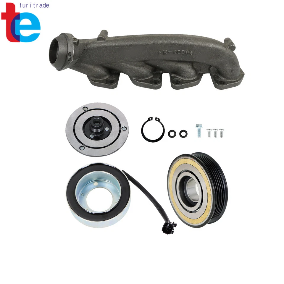 Kit de embrague compresor de aire acondicionado colector de escape para Ford F-150 2011-2013 2014 Foto 2 de 4