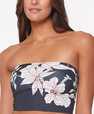 Sanctuary 281481 Night in the Jungle Crop Bandeau Bikini Top Swimsuit, Size XS