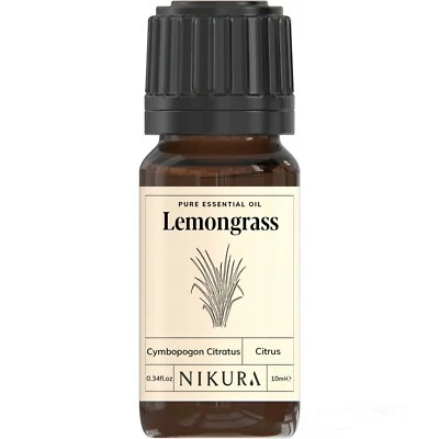 Nikura | Lemongrass Essential Oil 100% Pure 10ml, 50ml, 100ml, 500ml, 1 Litre