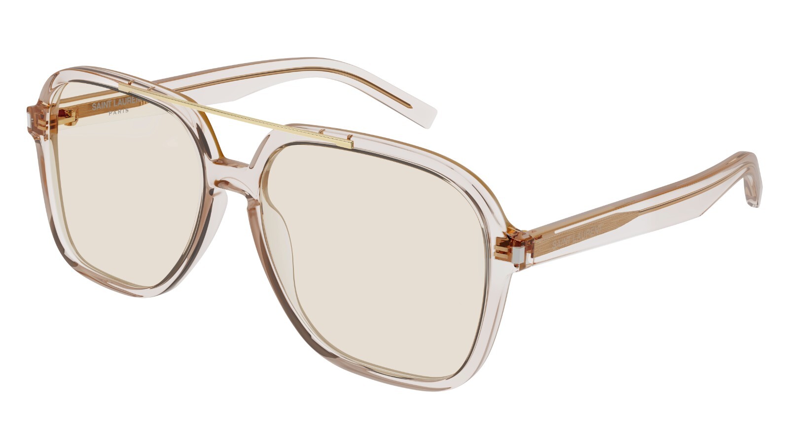 Saint Laurent SL 545 occhiali da sole marrone chiaro giallo chiaro (002)