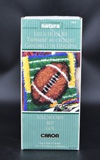 Caron Latch Hook Rug Kit Touchdown Football 12" x 12" Pillow Cushion Cover NIB
