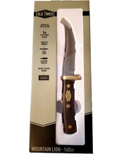 SCHRADE - OLD TIMER - MOUNTAIN LION #160OT - 9.3" OVERALL + BROWN LEATHER SHEATH