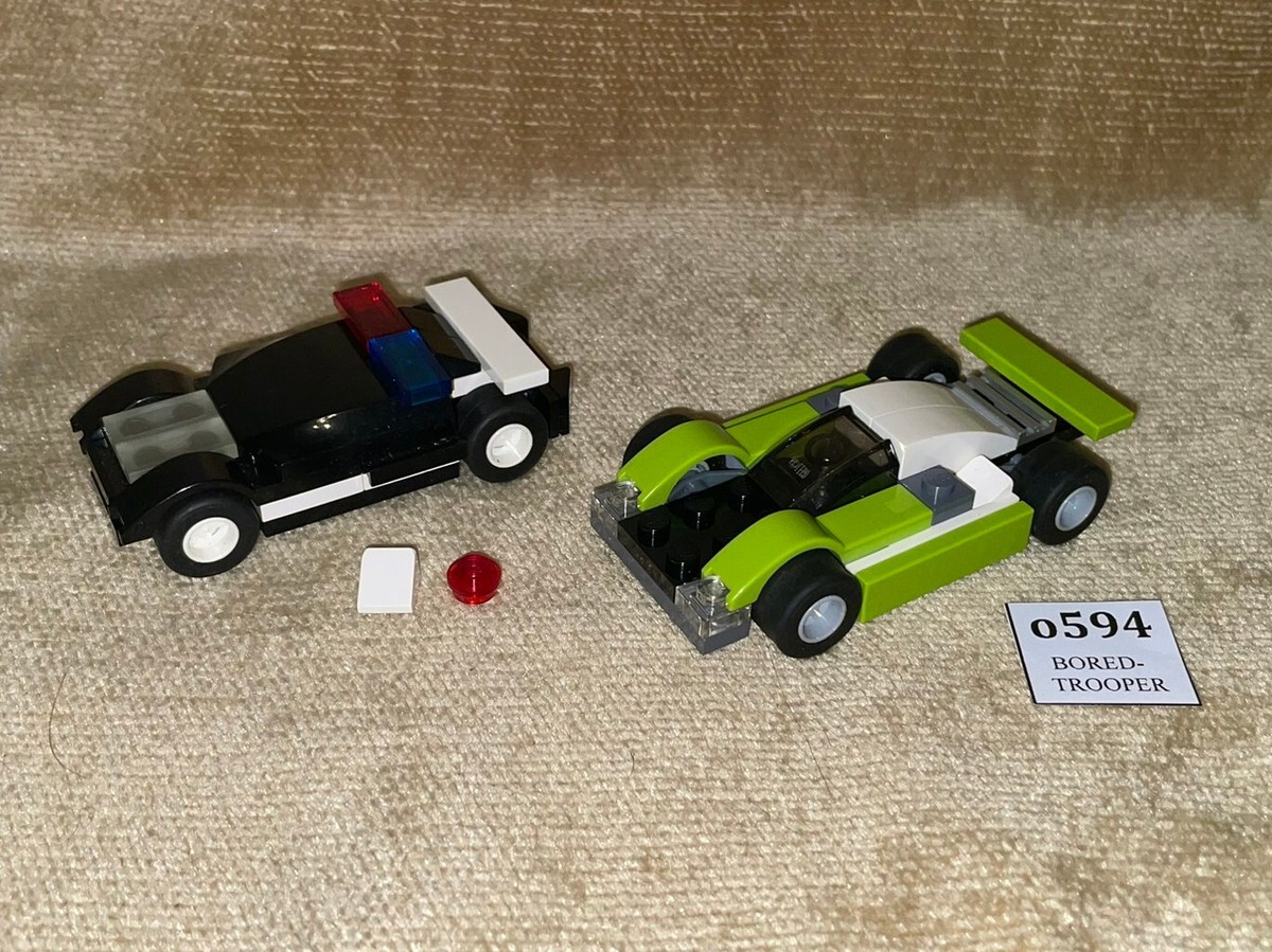 LEGO Sets: Racers: 7611-1 Police Car Turbos 7452-1 Lime Black Racer  polybag