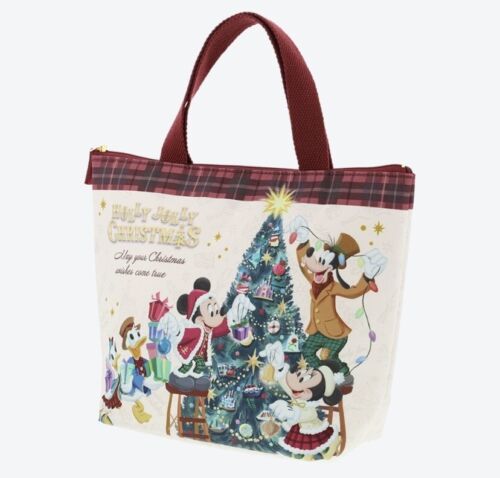 TDS Japan Tokyo Disney Sea Mickey Minnie Christmas Lunch Case Bag - Picture 1 of 5