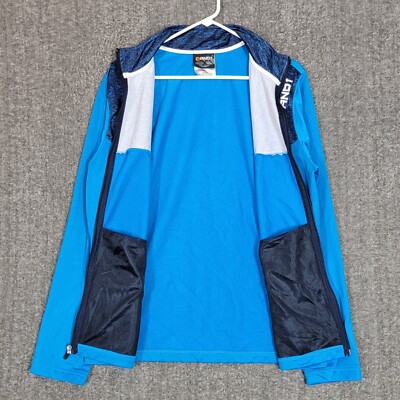 And1 Jacket Mens Medium Blue Logo Long Sleeve Full Zip Knit Track