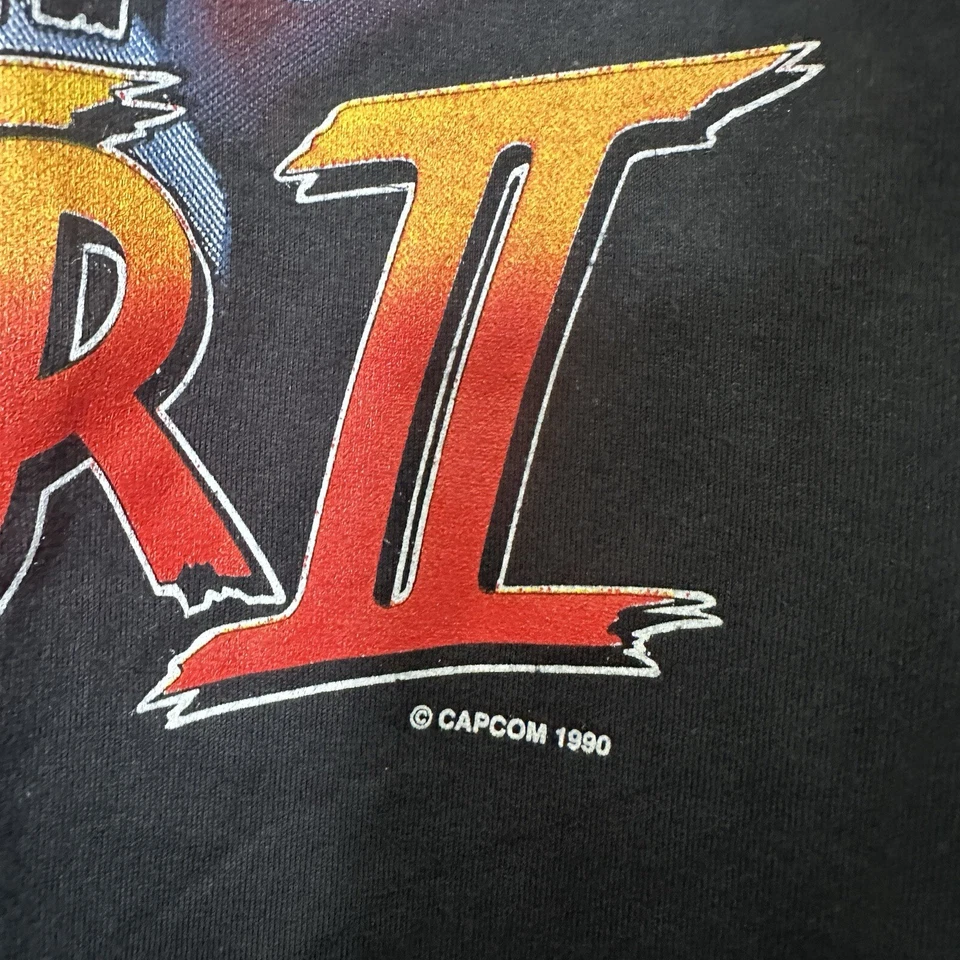 Vintage Video Game T Shirt 1990 Sega Street Fighter 2 Promo Very Rare XL - Image 2 of 4
