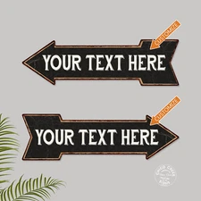 Personalized Arrow Sign Left Right This Way Sign Pointing Delivery 105170003001