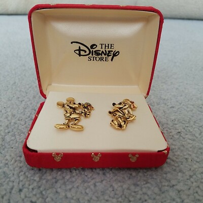  Disney Store 2 Pin Set Mickey and Minnie W/Box by Napier  UNUSED 