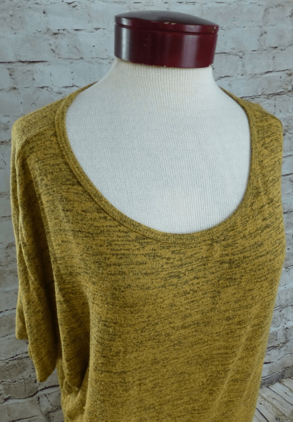 Bobbie Brooks Yellow Black Short Sleeved Shirt Top Women's Plus Size 1X thumbnail 2