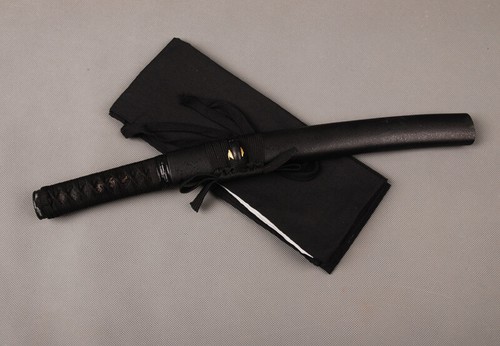 Espadas Cortas Samurai Japonés Mini Katana Defensa Autodefensa Negra Tanto T9 - Imagen 3 de 12