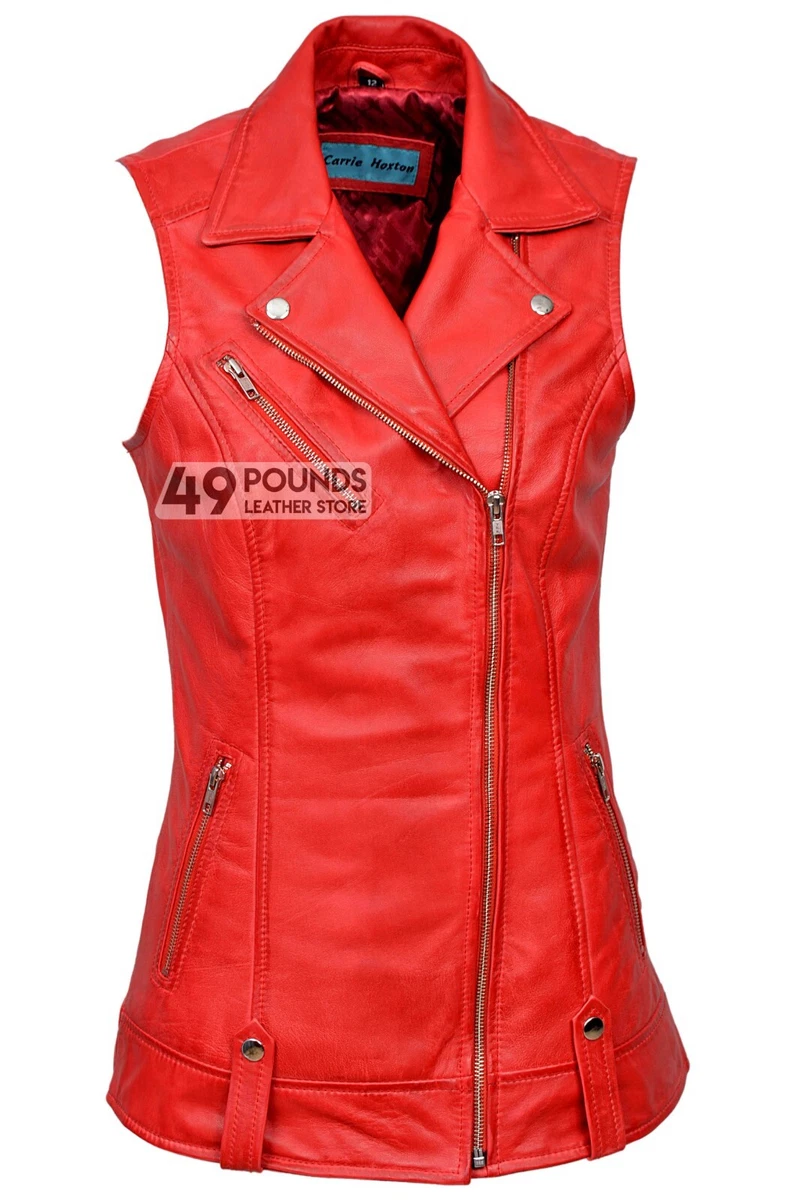 Leather hotsell waistcoat ladies