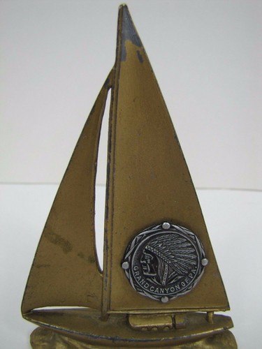 GRAND CANYON OF PA Old Pennsylvania Souvenir INDIAN SAILING SHIP Paperweight - Picture 4 of 11