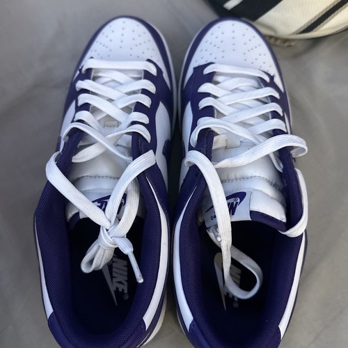 Size 10.5 Men's Nike Dunk Low Retro Court Purple - Picture 6 of 9