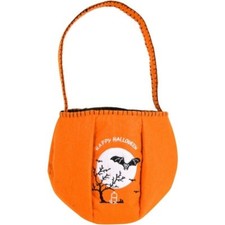 2 SET LOT LIGHT UP PUMPKIN HALLOWEEN CANDY TOTE BAG COSTUME ACCESSORY PROP PURSE