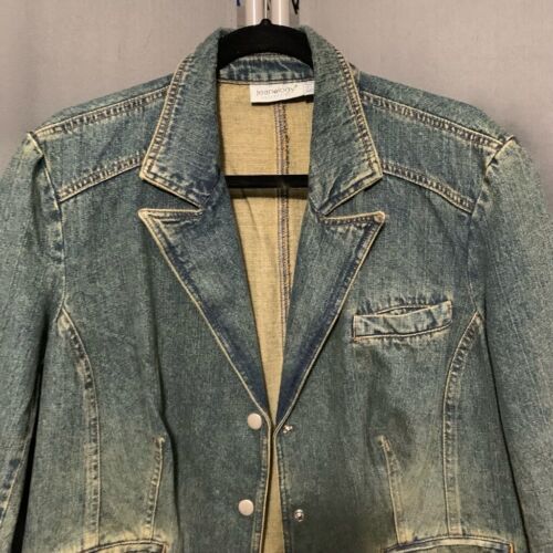 Women's Jeanology Denim Blazer Jacket Size 18 Blue plus size - Picture 2 of 4