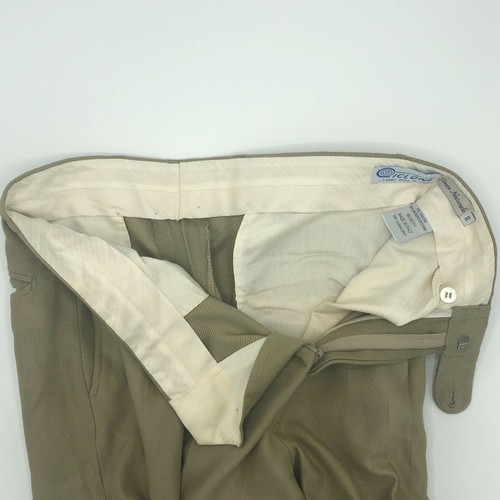 LINEA NATURALE Italy Pleated Pants Light Tan Size 33 - Picture 5 of 6