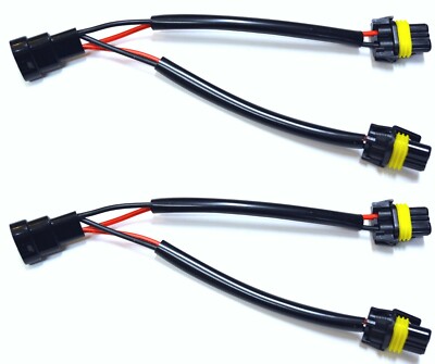 Splitter Wire P H10 9145 Two Harness Fog Light Replacement Adapter Connector Fit