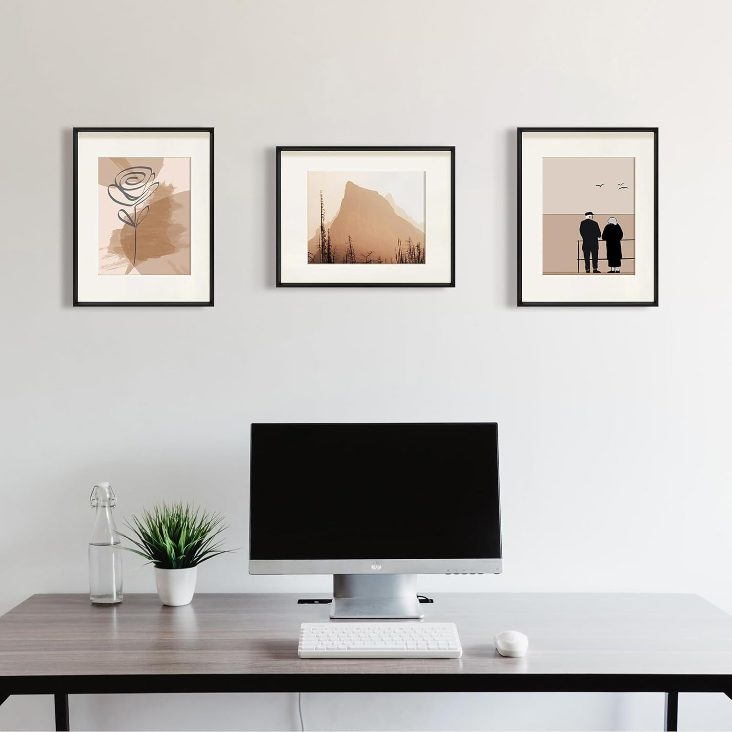 11X14 Picture Frame Black, Display 8X10 Pictures with Mat or 11X14 without Ma...