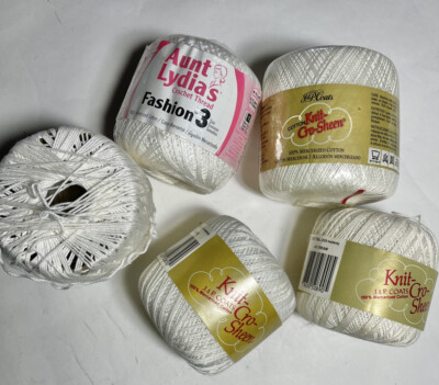 MIXED LOT CROCHET THREAD 3-10. 4+Pk  I Combine Ship, Request Total On Computer.