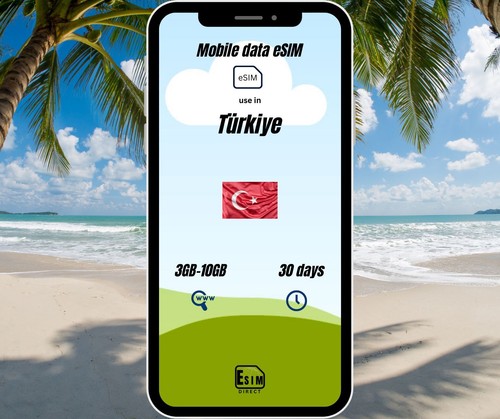 Données mobiles esim - Turquie 3 Go - 10 Go pour 30 jours - Photo 2 sur 3