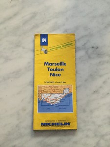 Carte Routiere Michelin N 84 Marseille Toulon Nice 1992 Ebay