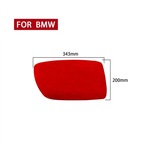 Suede Wine Red Center Console Armrest Box Cover For BMW 1 2 Series F20 F22 12-19 - Picture 6 of 10