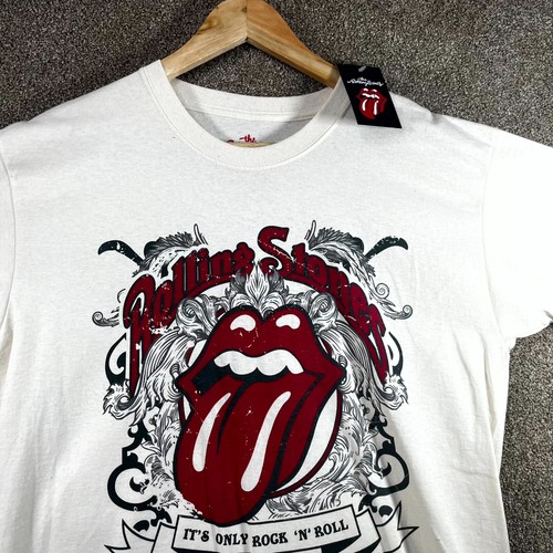 The Rolling Stones T-Shirt Herren Medium Weiß Its Only Rock n Roll Grafikdruck - Bild 3 von 9