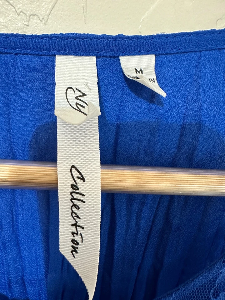 Colección NY Mujer Encaje Abotonado Top Talla M Y2K Coqueta Boho Western Festival Foto 3 de 4