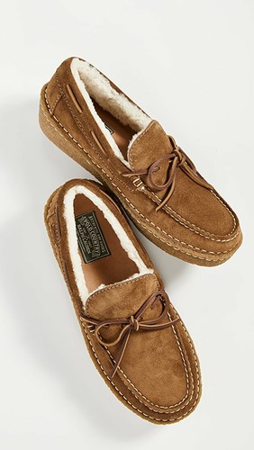 Suede SHEARLING LOAFER SLIPPER Shoes 