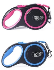 All Belt Retractable Dog Leash. 16' long, up to 55 lbs. Reflective colored belt