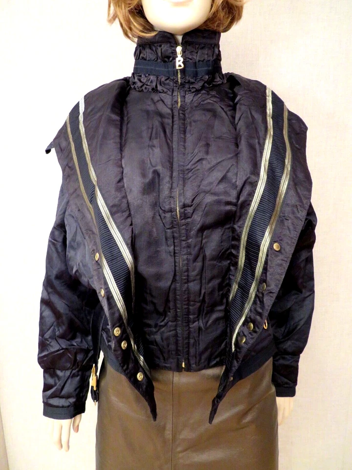 Chaqueta de esquí Bogner by Goan Thylmann para mujer talla 10 M negra con cinturón de colección nueva sin etiquetas Foto 3 de 4