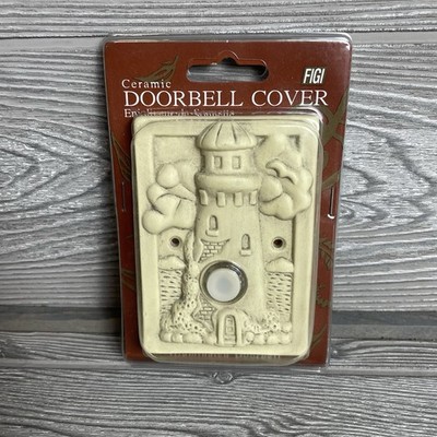 Figi Ceramic Illuminated Doorbell Cover 1999 Lighthouse Sea Nautical NEW