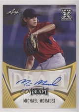 2021 Leaf Draft Base Auto Gold Michael Morales #BA-MM5 Auto 1b1g